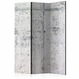 Vouwscherm - Kamerscherm - Betonnen muur 135x172cm, gemonteerd geleverd, dubbelzijdig geprint
